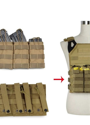 Підсумок койот MOLLE під магазини на плитоноску жилет тактичний No Brand (259506174)