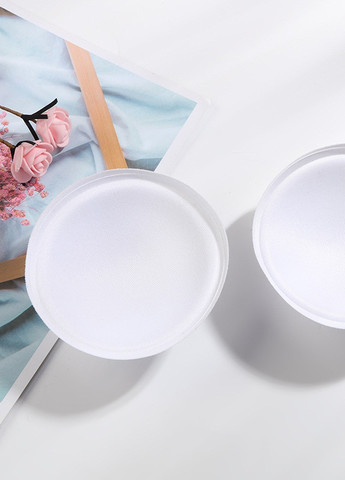 Чашки-вкладиші для купальника круглі БІЛІ щільні поролонові чашечки вставки в купальник бандо трикутники CD Po Fanu (259519422)