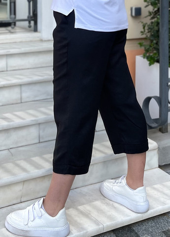 Черные кэжуал летние укороченные брюки Modena