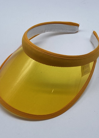 Жіночий пластиковий прозорий козирок жовтий No Brand (259521248)