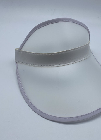 Женский пластиковый прозрачный козырёк лого брендированный белый матовый No Brand (259521246)