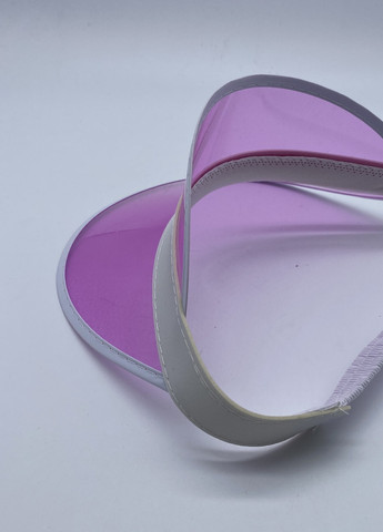 Женский пластиковый прозрачный козырёк лого брендированный розовый No Brand (259521251)