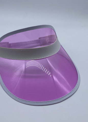 Жіночий пластиковий прозорий козирок лого брендований рожевий No Brand (259521251)