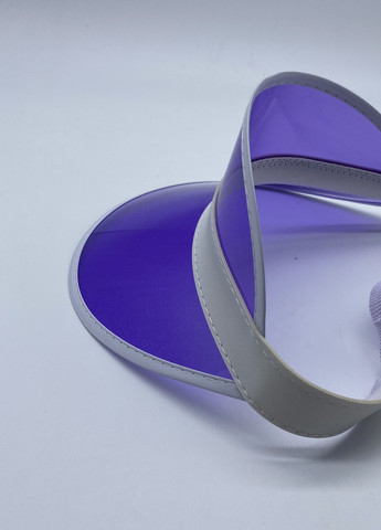 Женский пластиковый прозрачный козырёк лого брендированный фиолетовый No Brand (259521264)