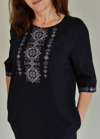 Тёмно-синяя платье Vyshyvanka свободная (259568019)