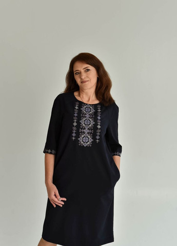 Тёмно-синяя платье Vyshyvanka свободная (259568019)