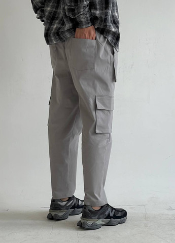 Серые кэжуал демисезонные карго брюки GRUF