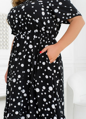 Черное кэжуал сукня Minova в горошек