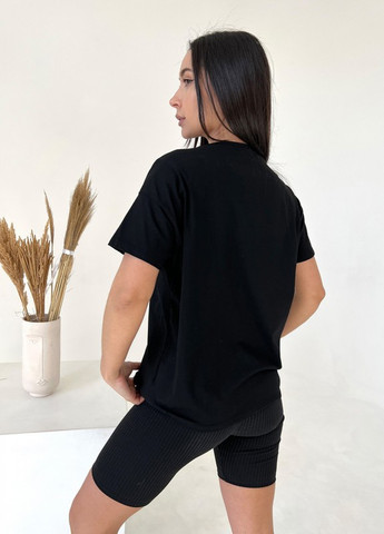 Чорна оверсайз футболка з нашивками Magnet - (259526123)