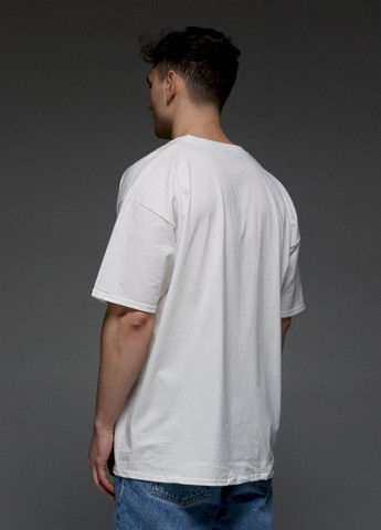 Біла футболка oversize чоловіча біла "я вірю. я можу" Aspirine