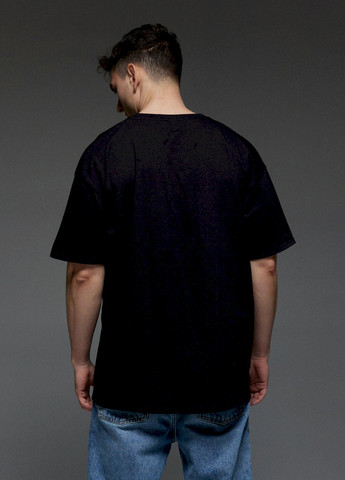 Черная футболка oversize мужская черная "арт" Aspirine