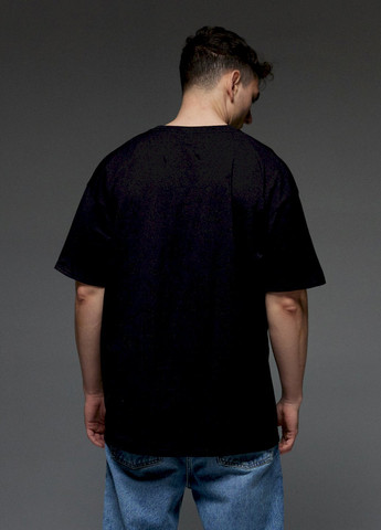 Черная футболка oversize мужская черная "ренген боксу" Aspirine