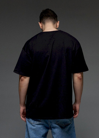 Черная футболка oversize мужская черная "ренген музики" Aspirine