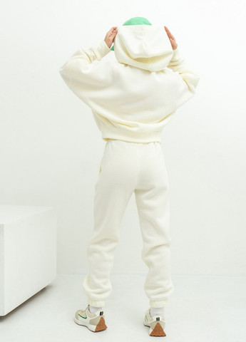 Молочний теплий костюм із нашивкою ISSA PLUS (259569257)