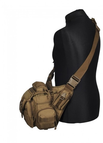 Тактична військова сумка через плече пісочна койот No Brand (259569398)