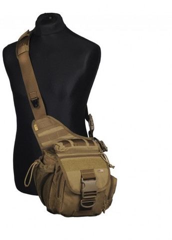 Тактична військова сумка через плече пісочна койот No Brand (259569398)