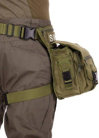 Тактична сумка B05 на стегно військова сумка на ногу зелена олива No Brand (259569384)
