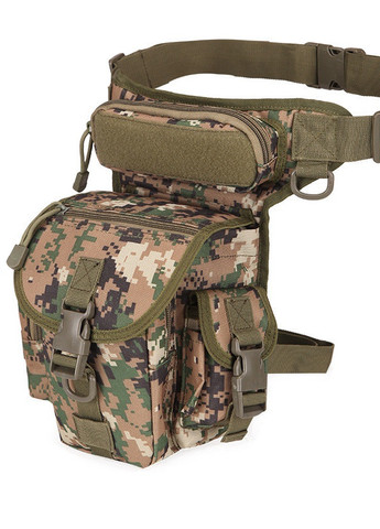 Тактическая сумка на бедро военная сумка на ногу зеленая пиксель No Brand (259569393)