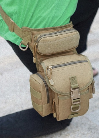 Тактична сумка на стегно військова сумка на ногу зелена піксель No Brand (259569393)