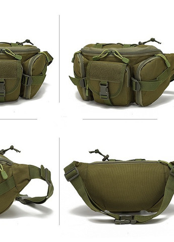 Поясная тактическая сумка D005 военная бананка олива зеленая No Brand (259569368)