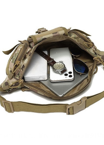 Поясная тактическая сумка D005 военная бананка пиксель серый No Brand (259569387)