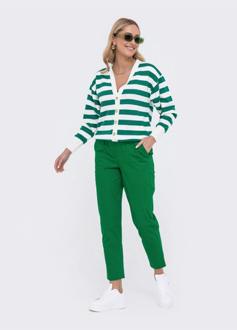 бавовняні штани зеленого кольору Dressa (259542882)