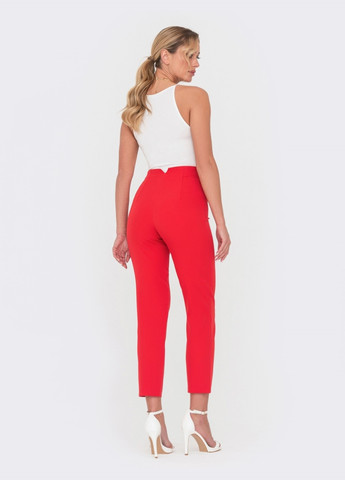 червоні штани в стилі кежуал із завищеною талією Dressa (259542917)