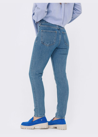 джинсы-мом синего цвета Dressa - (259542898)