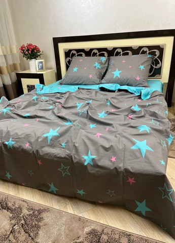 Комплект постельного белья Звезды компания семейный 215х150 см наволочки 2 шт. 70х70 см No Brand (259576328)