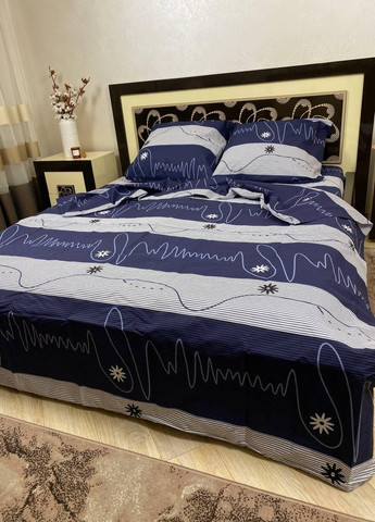 Комплект постельного белья Кардиограма семейный 215х150 см наволочки 2 шт. 70х70 см No Brand (259576596)