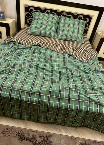 Комплект постельного белья Тартан семейный 215х150 см наволочки 2 шт. 70х70 см No Brand (259576590)