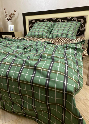Комплект постельного белья Тартан семейный 215х150 см наволочки 2 шт. 70х70 см No Brand (259576590)