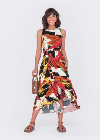 Білий сукня з квітковим принтом довжини максі Dressa