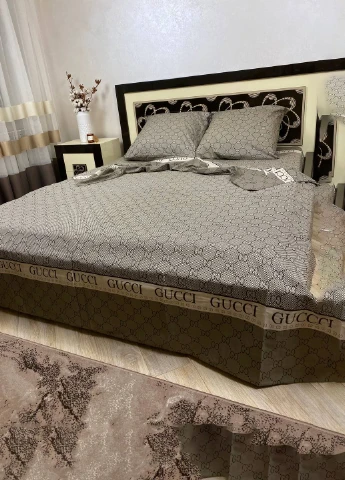 Постельное белье хлопковое Гучи Евро 200 x 220 No Brand (259771438)