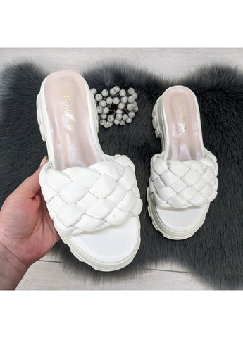 Шльопанці жіночі еко-шкіра плетінка на об'ємній підошві Mengfuna (259635647)