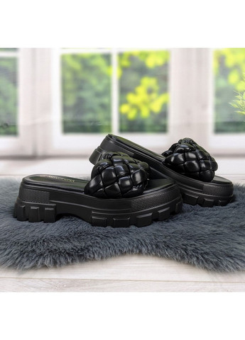 Шльопанці жіночі еко-шкіра плетінка на об'ємній підошві Mengfuna (259635648)