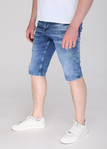 Шорты мужские синие джинсовые тертые со стрейчем ARCHILES (259578688)