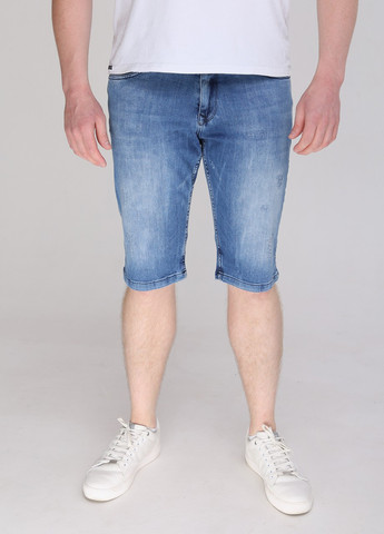 Шорти чоловічі джинсові сині зі стрейчем та потертостями ARCHILES (259578687)