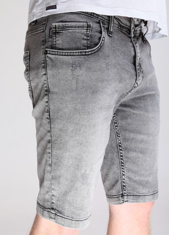 Шорты мужские серые джинсовые со стрейчем вареные JEANSclub (259578693)