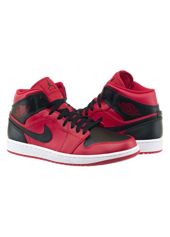 Красные демисезонные кроссовки 1 mid Jordan