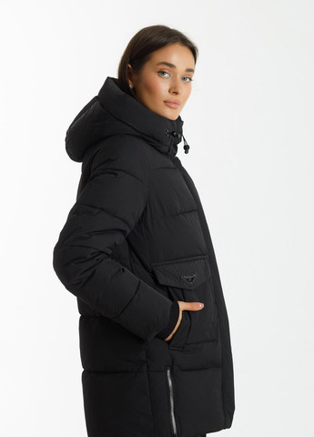 Черная зимняя куртка зимняя автоледи Damader