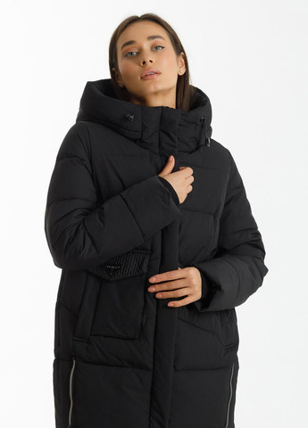 Черная зимняя куртка зимняя автоледи Damader