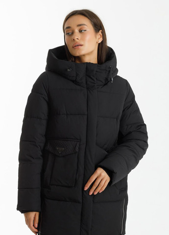 Черная зимняя куртка зимняя автоледи Damader