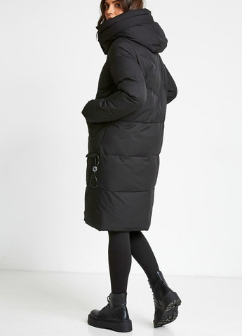 Черная зимняя парка зимняя женская Fodarlloy