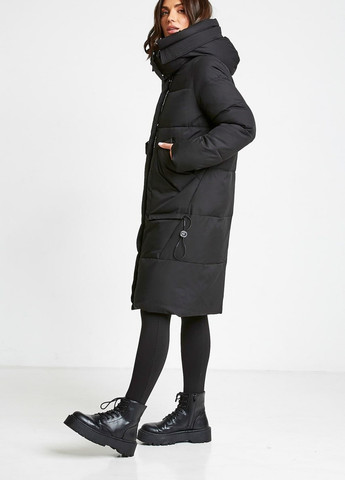 Черная зимняя парка зимняя женская Fodarlloy