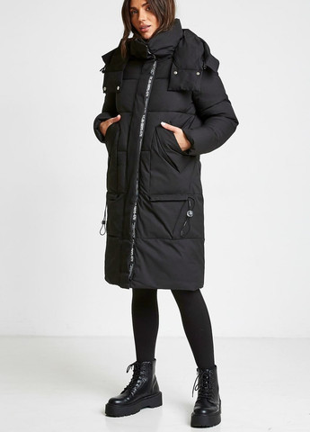 Черная зимняя парка зимняя женская Fodarlloy