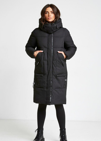 Черная зимняя парка зимняя женская Fodarlloy