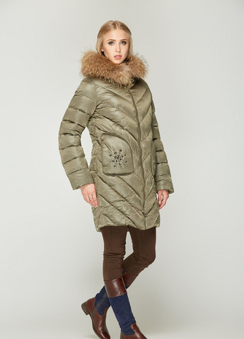 Оливковая зимняя куртка MN