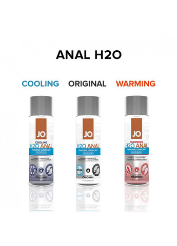 Анальная смазка ANAL H2O - WARMING (120 мл) разогревающая, на водной основе System JO (259645681)