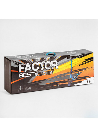 Двоколісний складаний самокат "Factor" алюміній, дискове гальмо, амортизатори 46,5х13,6х80-105 см Best Scooter (259638971)